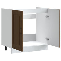 Mobile base lavello-Armadietto da bagno Kalmar Rovere Marrone 80x46x81,5 cm