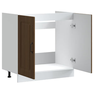 Mobile base lavello-Armadietto da bagno Kalmar Rovere Marrone 80x46x81,5 cm
