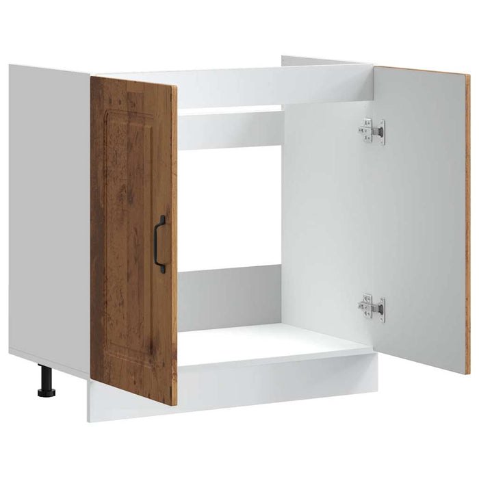 Mobile base lavello-Armadietto da bagno Kalmar Legno Vecchio 80x46x81,5 cm