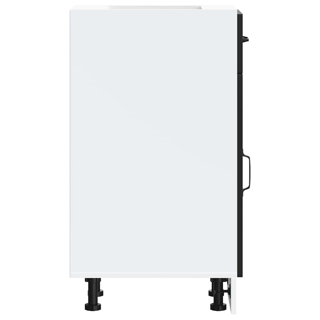 Base da Cucina-Mobile da cucina Kalmar Nero in Legno Multistrato 659792