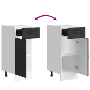 Base da Cucina Kalmar Nero in Legno Multistrato