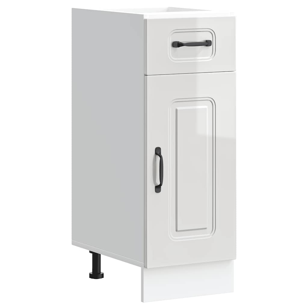 Base da Cucina Kalmar Bianco Lucido in Legno Multistrato 853459