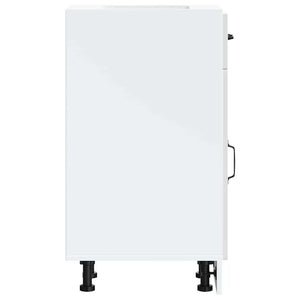 Base da Cucina-Mobile Base da Cucina Kalmar Bianco Lucido in Legno Multistrato 735781