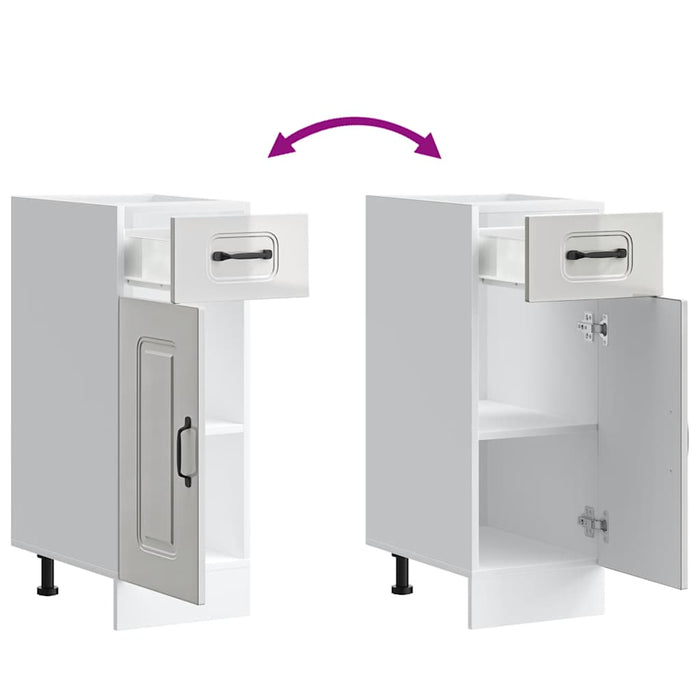 Base da Cucina Kalmar Bianco Lucido in Legno Multistrato