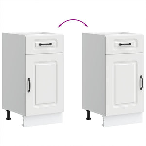 Base da Cucina-Mobile Base da Cucina Kalmar Bianco in Legno Multistrato 817908