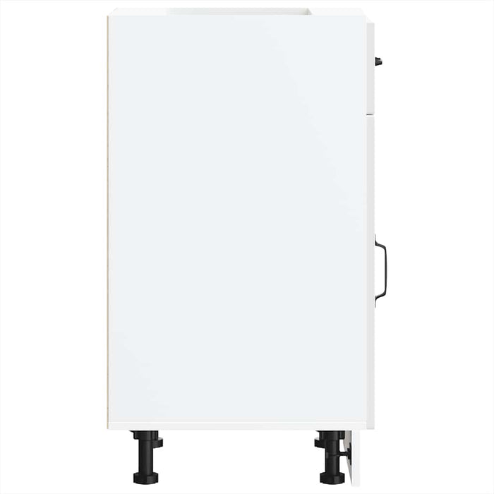 Base da Cucina-Mobile Base da Cucina Kalmar Bianco Lucido in Legno Multistrato 710948