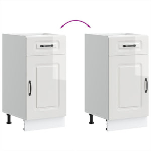 vidaXL Base da Cucina Kalmar Bianco Lucido in Legno Multistrato