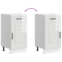 Base da Cucina-Mobile Base da Cucina Kalmar Bianco Lucido in Legno Multistrato 710948