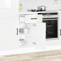 vidaXL Base da Cucina Kalmar Bianco Lucido in Legno Multistrato