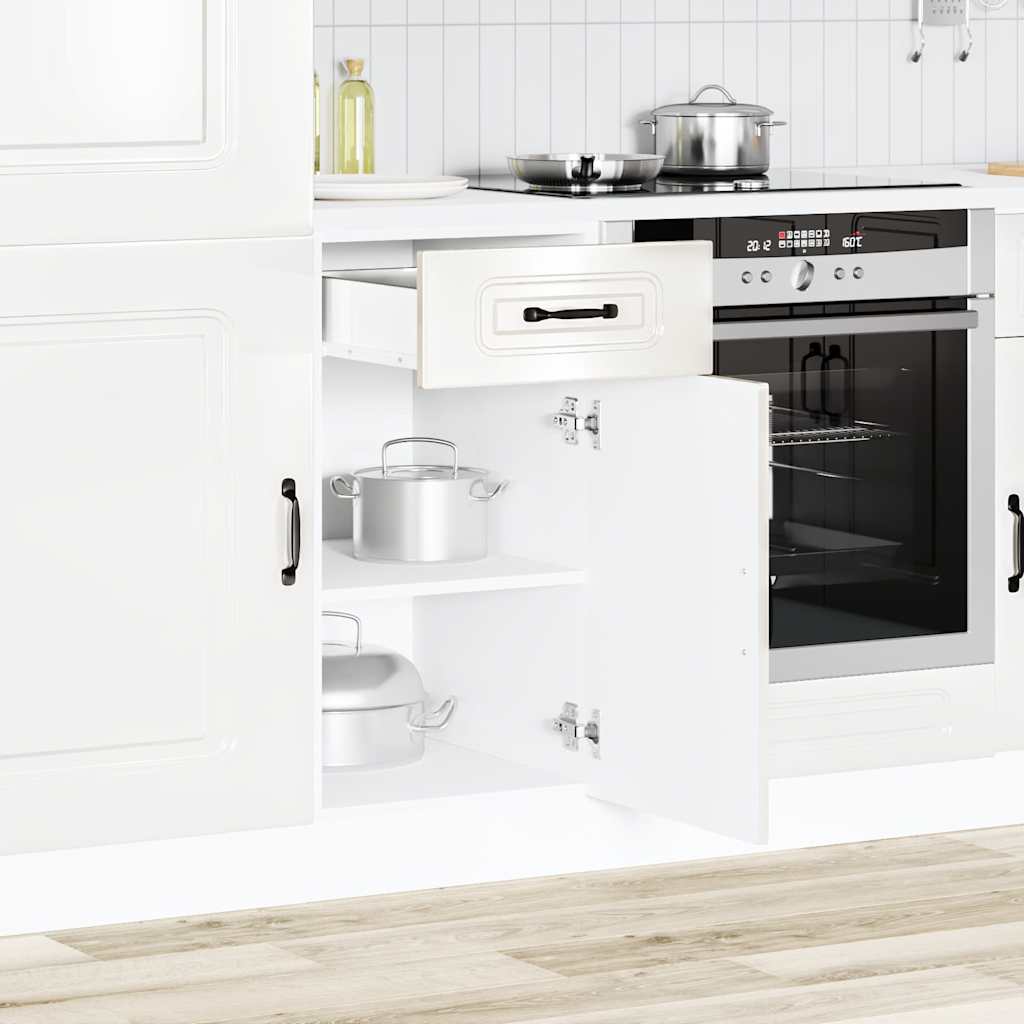 Base da Cucina-Mobile Base da Cucina Kalmar Bianco Lucido in Legno Multistrato 710948