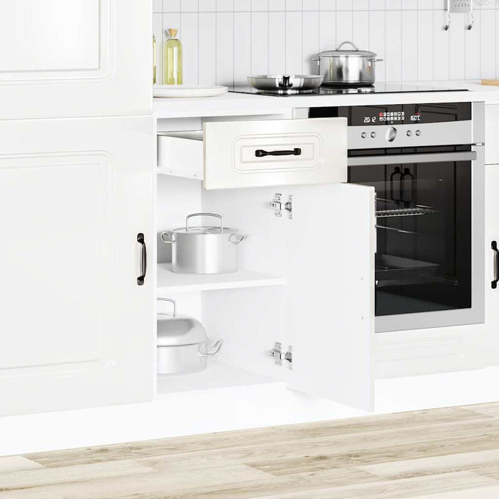Base da Cucina-Mobile Base da Cucina Kalmar Bianco Lucido in Legno Multistrato 710948