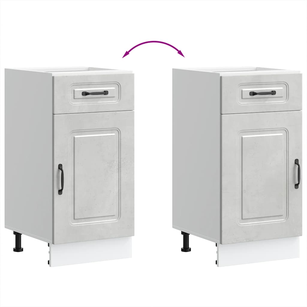 Base da Cucina Kalmar Grigio Cemento in Legno Multistrato