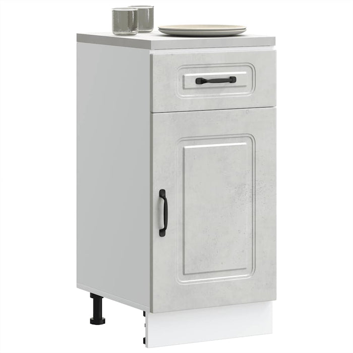 Base da Cucina-Mobile Base da Cucina Kalmar Grigio Cemento in Legno Multistrato 403060