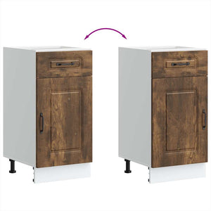 Base da Cucina-Mobile Base da Cucina Kalmar Rovere Fumo in Legno Multistrato 109690