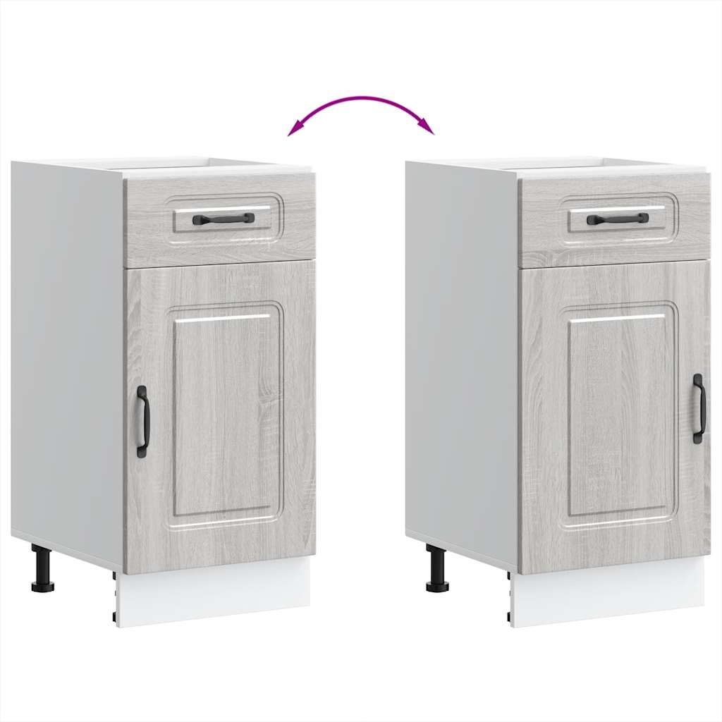 Base da Cucina Kalmar Grigio Sonoma in Legno Multistrato