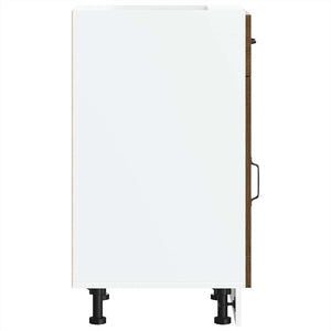 Base da Cucina-Mobile Base da Cucina Kalmar Rovere Marrone in Legno Multistrato 103529