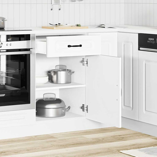 Base da Cucina-Mobile da cucina Kalmar Bianco in Legno Multistrato 991944