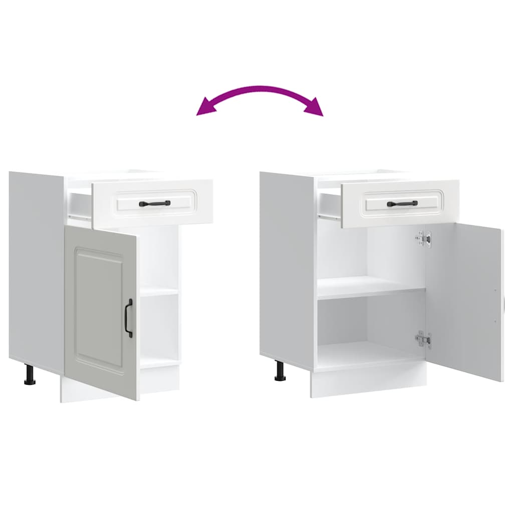 Base da Cucina Kalmar Bianco in Legno Multistrato 853477