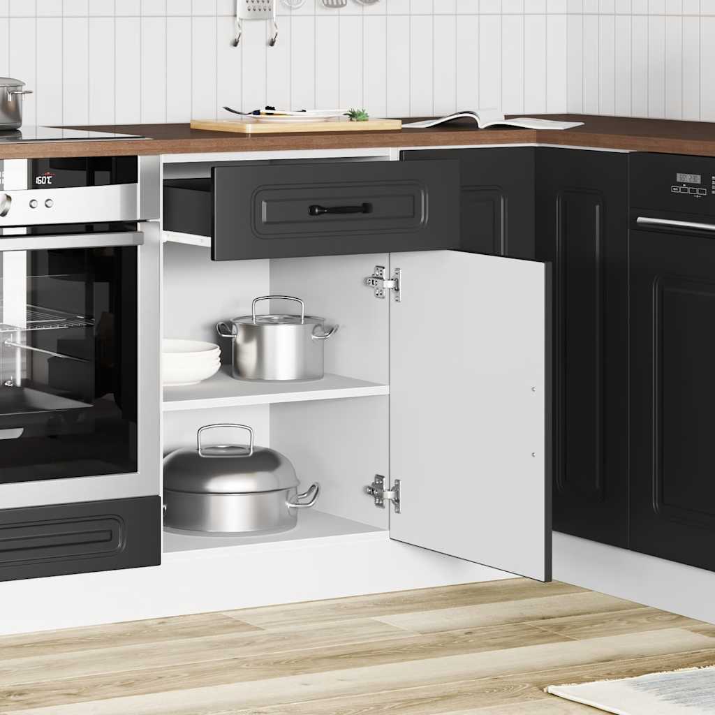 Base da Cucina Kalmar Nero in Legno Multistrato 853478