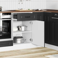 Base da Cucina Kalmar Nero in Legno Multistrato 853478