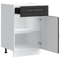 Base da Cucina Kalmar Nero in Legno Multistrato 853478