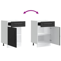 Base da Cucina Kalmar Nero in Legno Multistrato 853478