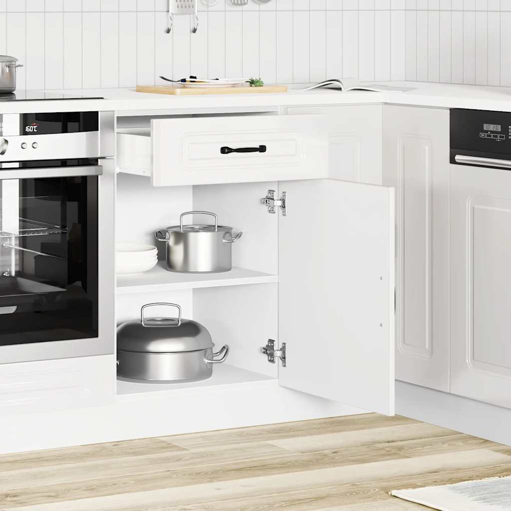 Base da Cucina Kalmar Bianco Lucido in Legno Multistrato 853479