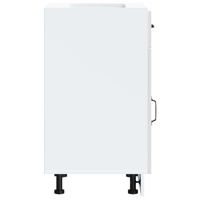 Base da Cucina-Mobile Base da Cucina Kalmar Bianco Lucido in Legno Multistrato 144962