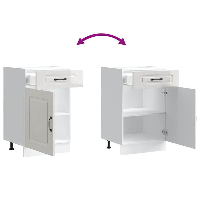 Base da Cucina Kalmar Bianco Lucido in Legno Multistrato 853479