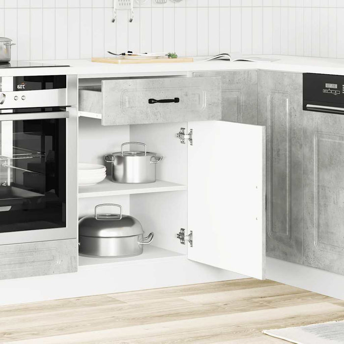vidaXL Base da Cucina Kalmar Grigio Cemento in Legno Multistrato