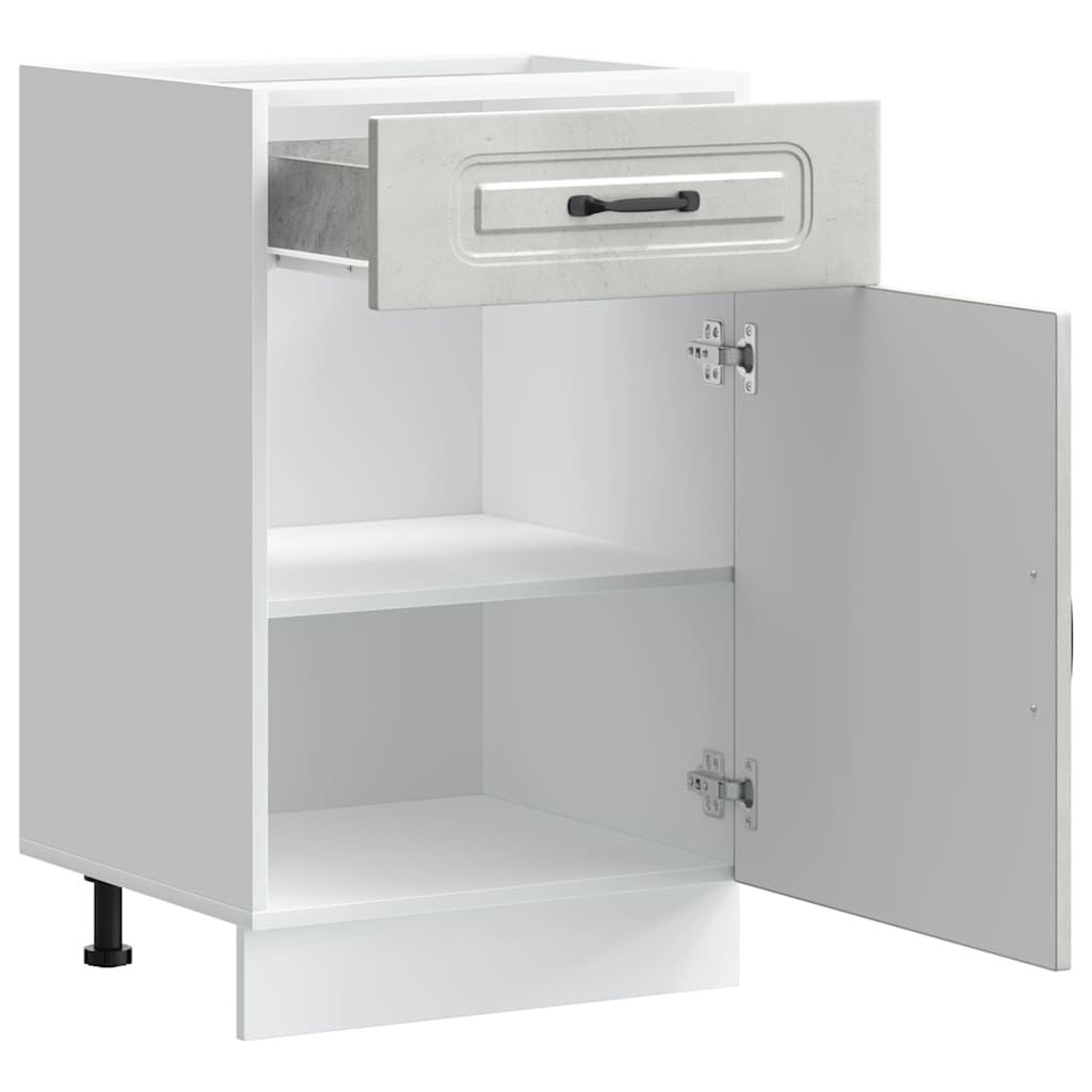 Base da Cucina-Mobile Base da Cucina Kalmar Grigio Cemento in Legno Multistrato 190057