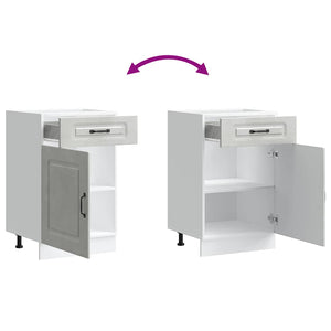 vidaXL Base da Cucina Kalmar Grigio Cemento in Legno Multistrato