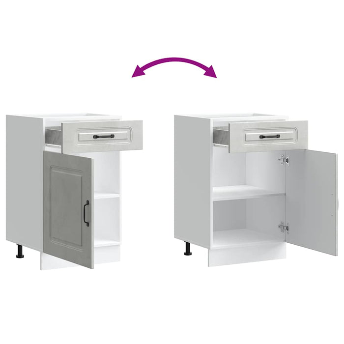 vidaXL Base da Cucina Kalmar Grigio Cemento in Legno Multistrato