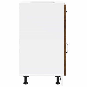 vidaXL Base da Cucina Kalmar Rovere Fumo in Legno Multistrato