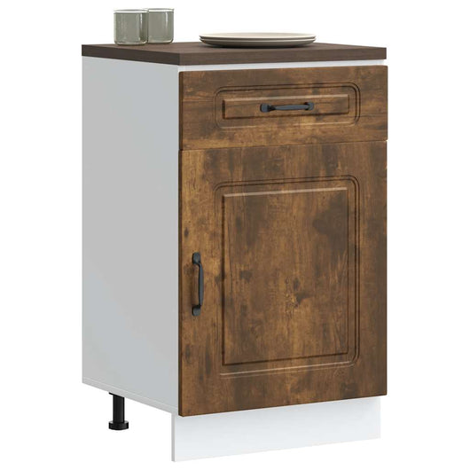 vidaXL Base da Cucina Kalmar Rovere Fumo in Legno Multistrato