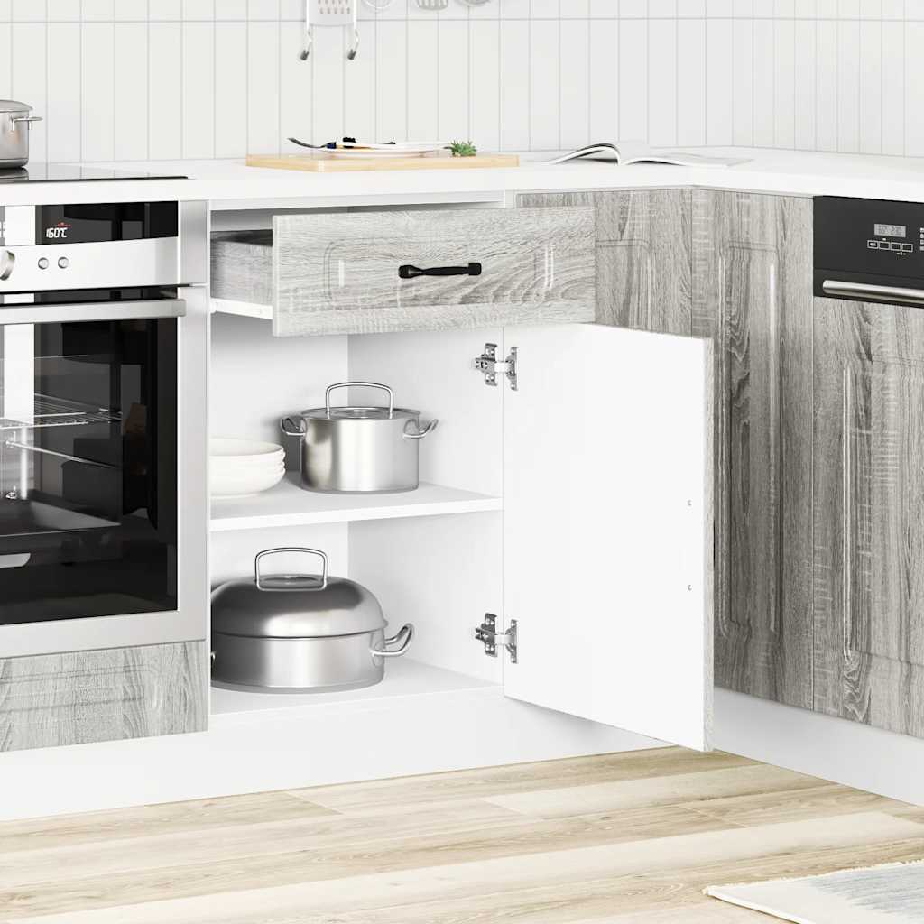 vidaXL Base da Cucina Kalmar Grigio Sonoma in Legno Multistrato