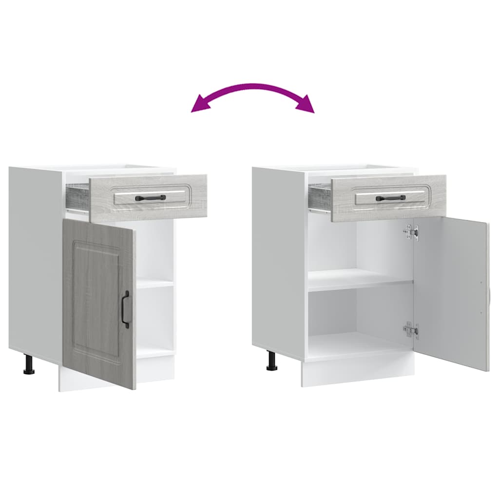 vidaXL Base da Cucina Kalmar Grigio Sonoma in Legno Multistrato