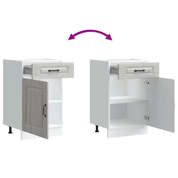 Base da Cucina Kalmar Grigio Sonoma in Legno Multistrato 853483