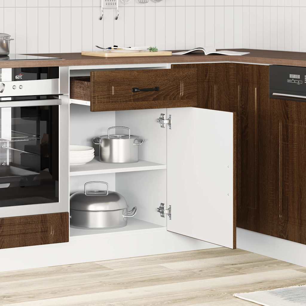 Base da Cucina Kalmar Rovere Marrone in Legno Multistrato