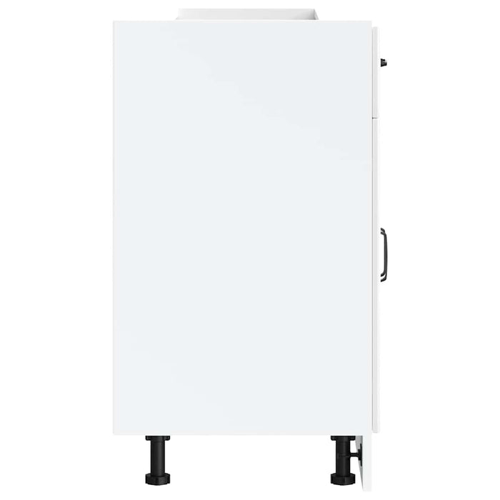 Base da Cucina Kalmar Bianco Lucido in Legno Multistrato 853489