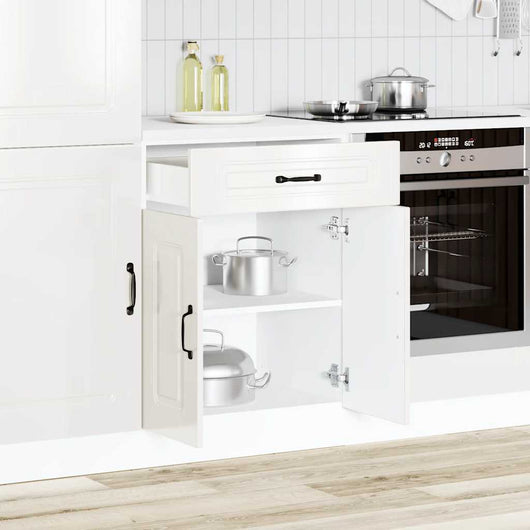 vidaXL Base da Cucina Kalmar Bianco Lucido in Legno Multistrato