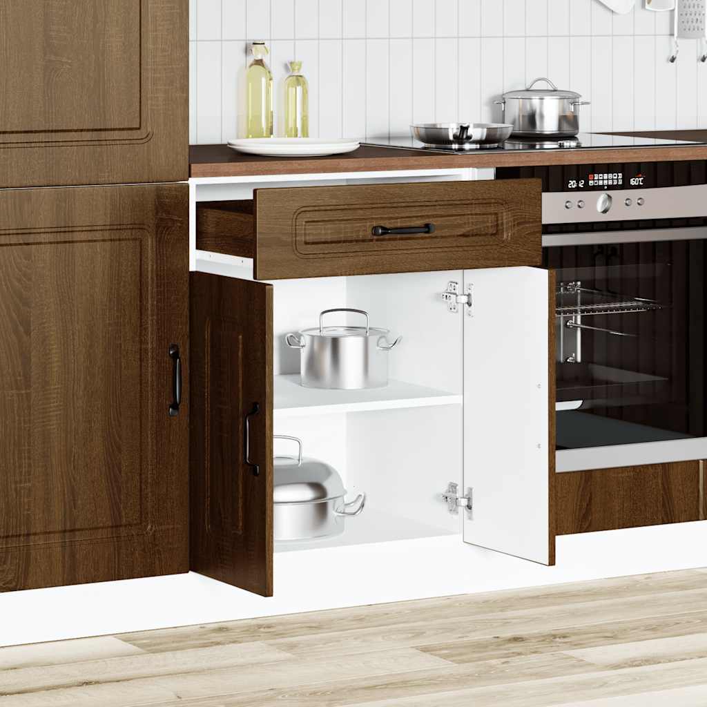 vidaXL Base da Cucina Kalmar Rovere Marrone in Legno Multistrato