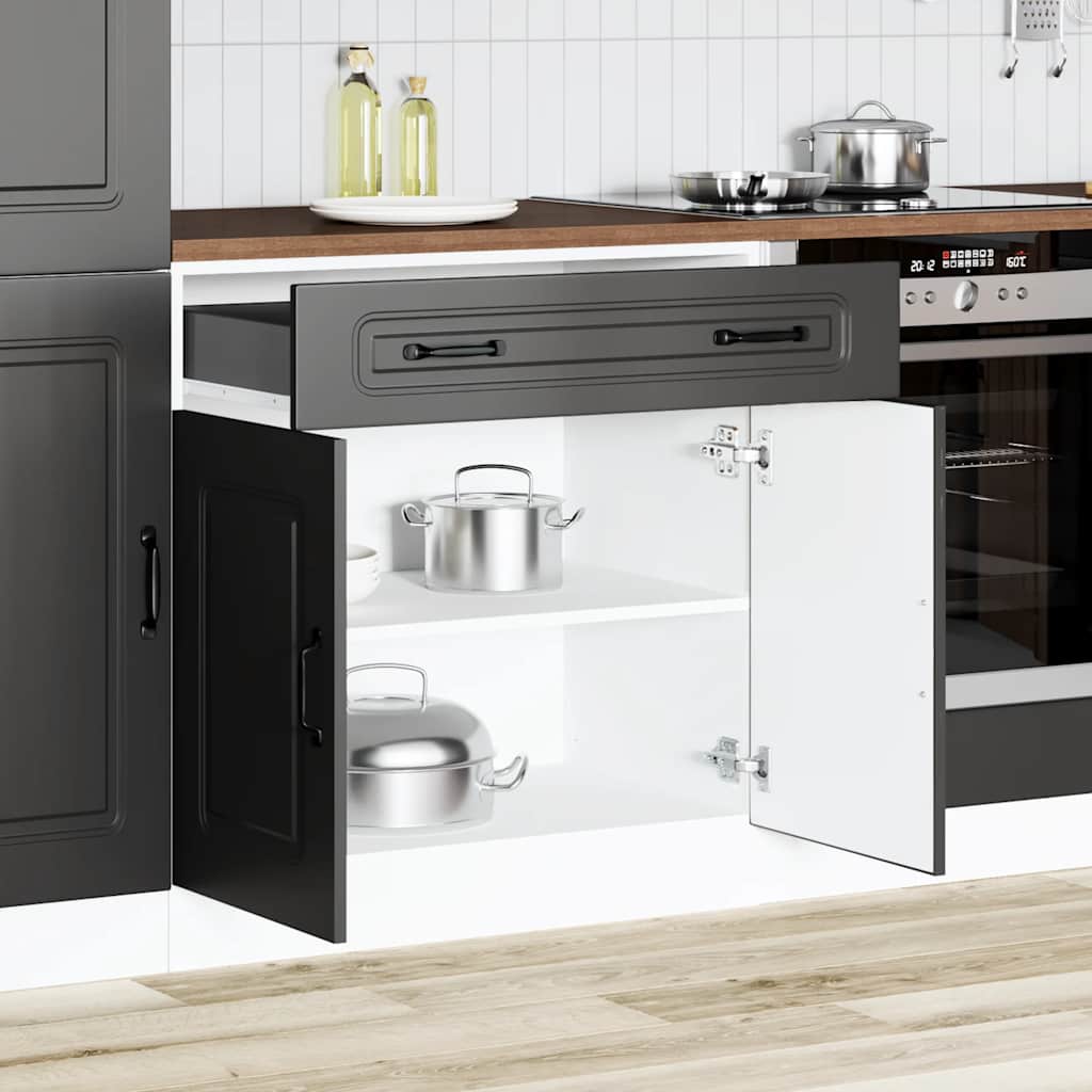 Base da Cucina Kalmar Nero in Legno Multistrato