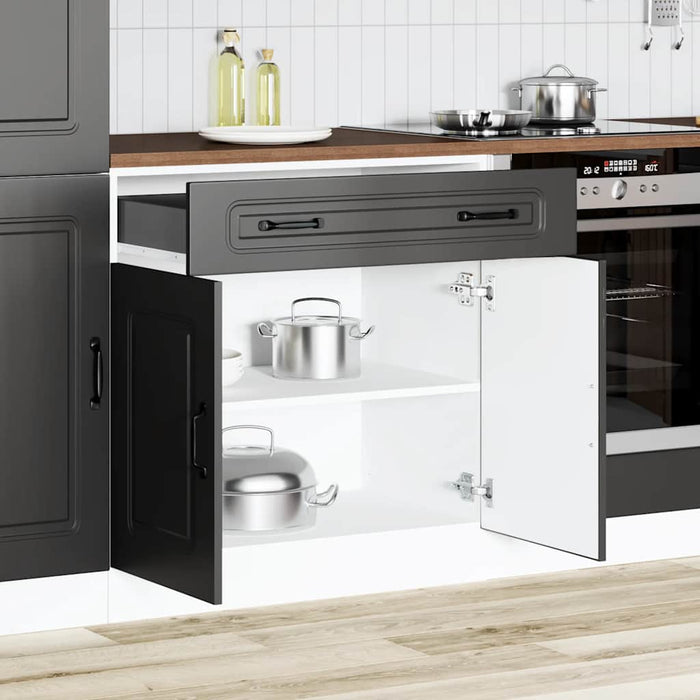 Base da Cucina Kalmar Nero in Legno Multistrato