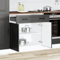 Base da Cucina Kalmar Nero in Legno Multistrato 853498