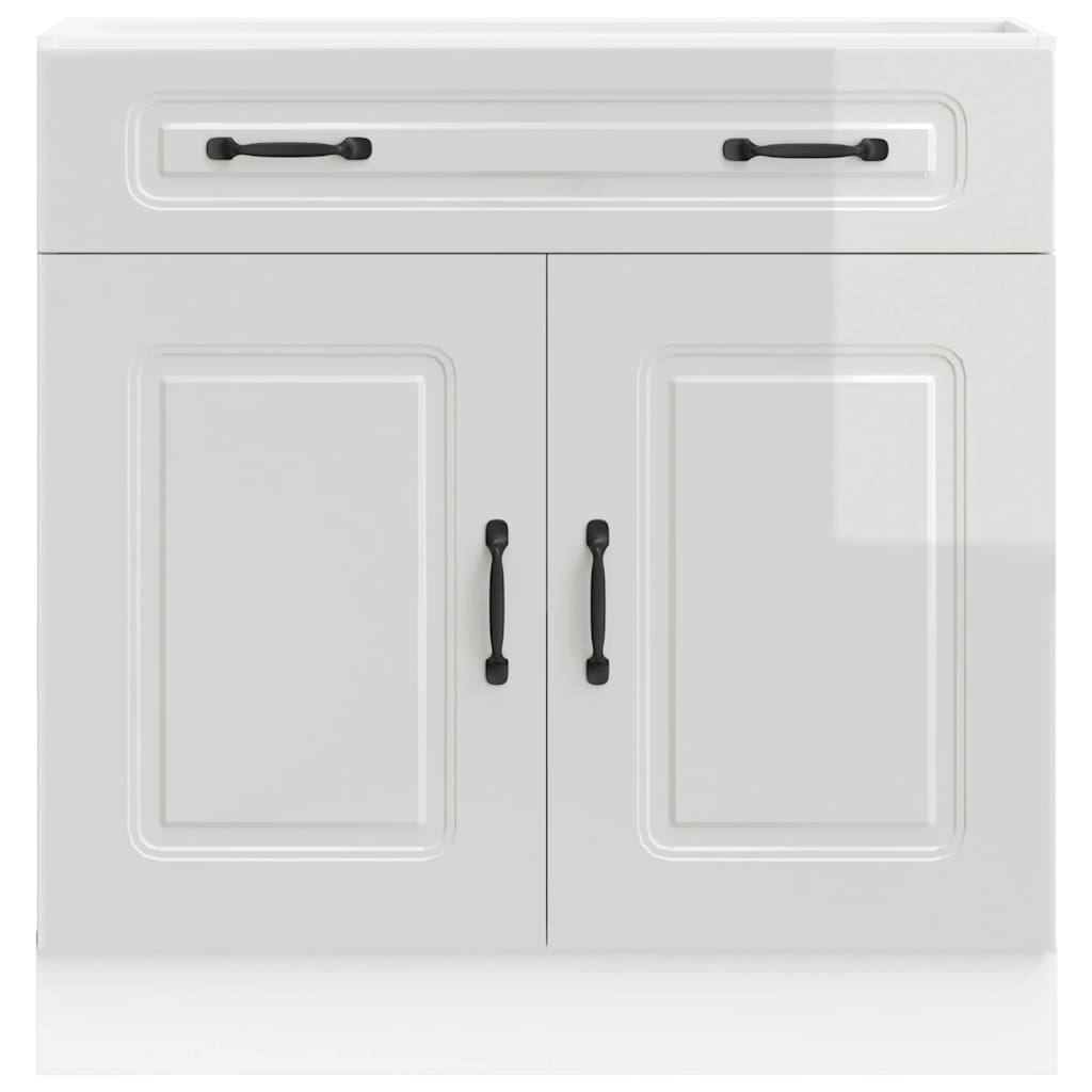 Base da Cucina Kalmar Bianco Lucido in Legno Multistrato 853499