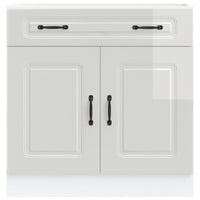 Base da Cucina Kalmar Bianco Lucido in Legno Multistrato 853499