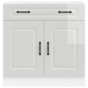 Base da Cucina Kalmar Bianco Lucido in Legno Multistrato 853499