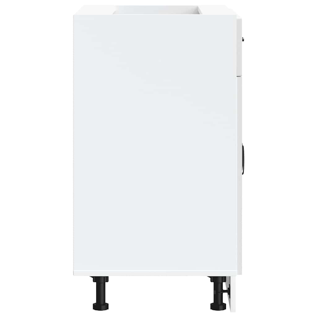 Base da Cucina-Mobile Base da Cucina Kalmar Bianco Lucido in Legno Multistrato 543604