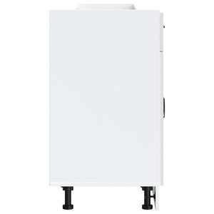 Base da Cucina Kalmar Bianco Lucido in Legno Multistrato 853499